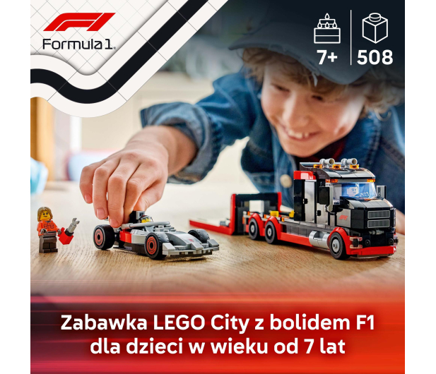 LEGO CITY 60493 Ciężarówka F1® z bolidem Audi F1® - 1489556 - zdjęcie 4